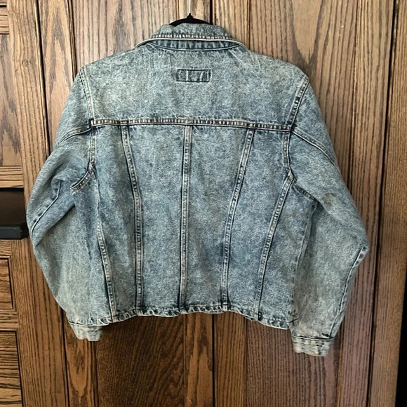 Vintage‎ Acid Wash Denim Jean Jacket 90s Medium Wash Mixed Blues Medium - Picture 4 of 5